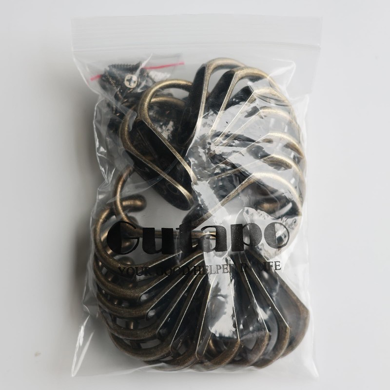 Gutapo Coffee Cup Hooks 20pcs Vintage Bronze Hooks Door Wall