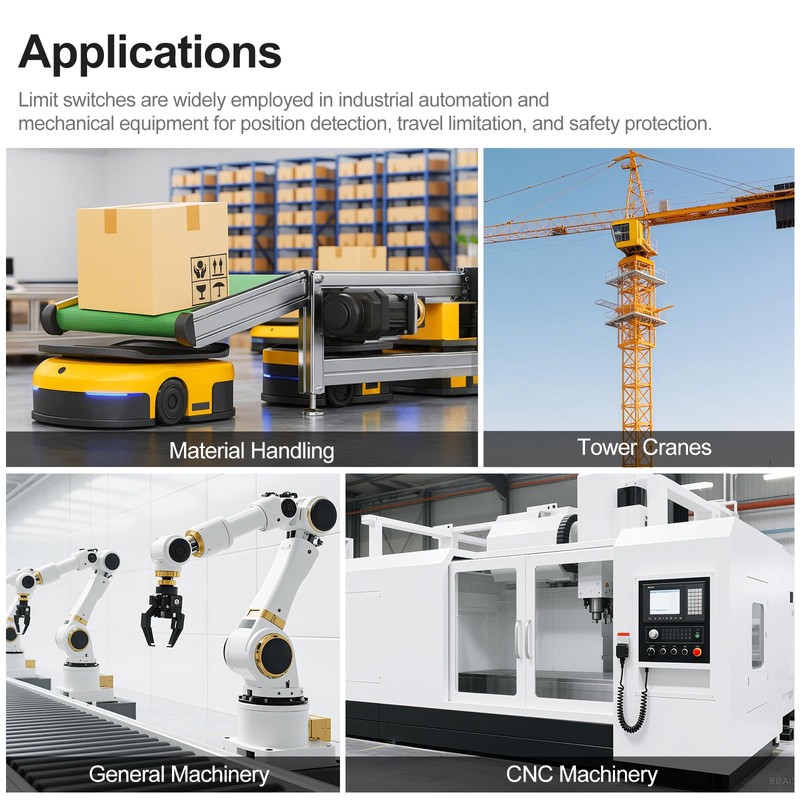 Baomain Adjustable Rotary Roller Lever Limit Switch WLCA12-2-Q Momentary 380V