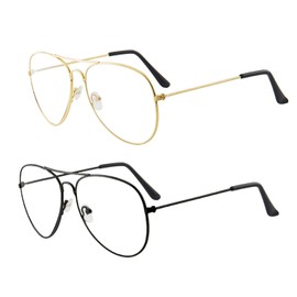 CVFRTT 2 Pieces Of Glasses, Metal Glasses, Fashionable And Simple Glasses, Clothing Accessories, Classic And Versatile Glasses