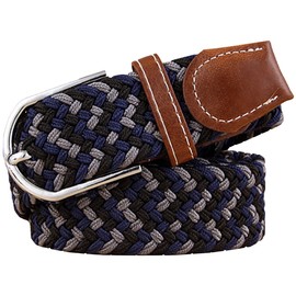 BUZZxSELECTION LBT002 Men's Design Braided Belt Casual Elastic Waist Adjustable