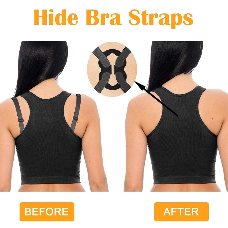 Jormftte 9 Pcs Bra Strap Clips, 3 Pcs Bra Straps