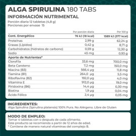 Suplemento Alga Spirulina (180 Tabletas) - Pronat                                                                                                     