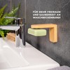 bremermann Bamboo Magnetic Soap Holder - Free Hanging Soap Through