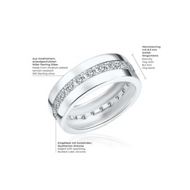 Rafaela Donata 60800108 Cubic Zirconia 925 Sterling Silver Ring 60 (19.1) white