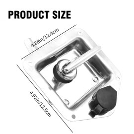 Aynaxcol 2Pcs L8815 Tool Box Latch with Gasket&Keys T Handle Latches Stainless Steel Tool Box Locks for Trailer Door RV Camper Truck Bed
