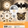 Owilukie Half Silver Chrome Light Bulb 6W (60W Equivalent), Dimmable