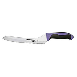 Dexter 9" Scalloped Offset Slicer, Purple Handle