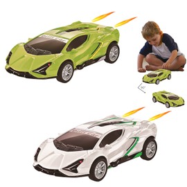 Johehe 2 Pack Race Cars Pull Back, Push Go Inertial Drift Car Models for Toddlers - 3+ Year Old Toys for Kids Ages 4-8 - Perfect Car Toy Set