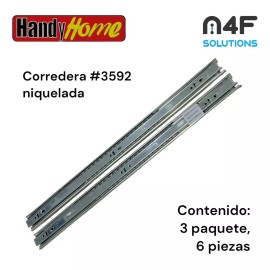 Handyhome Corredera Cajón Handy Home 55 Cm X 3.5cm 3paquetes 8pz 3592