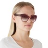 Coach HC8264 Sunglasses, Petal Tortoise/Purple Clear Gradient, 56 mm