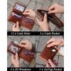 Jowlroel AirTag Wallet Mens - Genuine Leather Bifold RFID Blocking