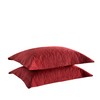MarCielo 2-Piece Embroidered Pillow Shams, King Decorative Microfiber Pillow Shams