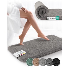 Beautissu Bath Mat Non-Slip BeauMare WR Bathroom Rug Bathroom Rug Fluffy Floor Mat or Bath Mat for Shower, Bath and Toilet Suitable for Underfloor Heating, 60 x 50 cm
