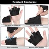 Zocipro Women's Fitness Gloves, (M) Padded Non-Slip Half Gloves for
