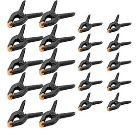 20 PCS Nylon Spring Clamps, Plastic Heavy Duty Spring Clips, Nylon Grip Clamps, Backdrop Clips for Photo Studio, Wood Working Projects, Home Improvement, Canvas, Paper(2 inchï¼3 inch)