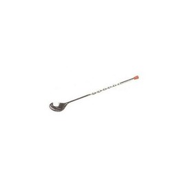 Winco 11-inch Bar Mixing Spoon Stainless Steel with Removable Red Tip
