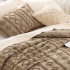 Bedsure Tufted Boho Comforter Set King Size - Brown Boho