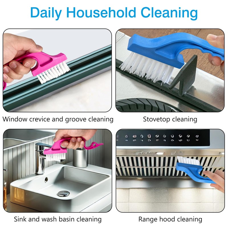 Jaasuee Window Track Cleaning Brush Set - 2 Pack Window