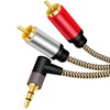 Hanprmeee 8M 3.5mm to 2 RCA Male Audio Stereo Cable