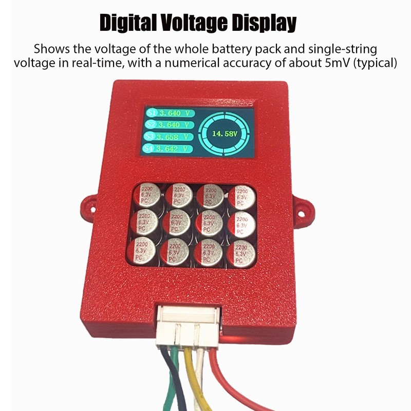 5A LiFePo4 Active Battery Balancer, 12V 4s Capacitor Based Battery