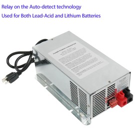 WF-9875 75 Amp Deck Mount RV Power Converter Fit for RV Trailer Camper Car Boat WF-9800 Series Power WF-9875-MBA WF9875-AD WF-9875-LIS,Used for Both Lead-Acid and Lithium Batteries