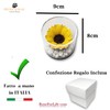 Premium-rose.com Round Box with Stabilized Sunflower and Carrara Marble Unique