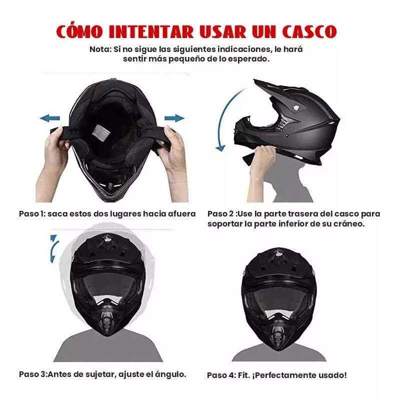 DIUNASENGCH Casco De Motocross Certificado + Regalo