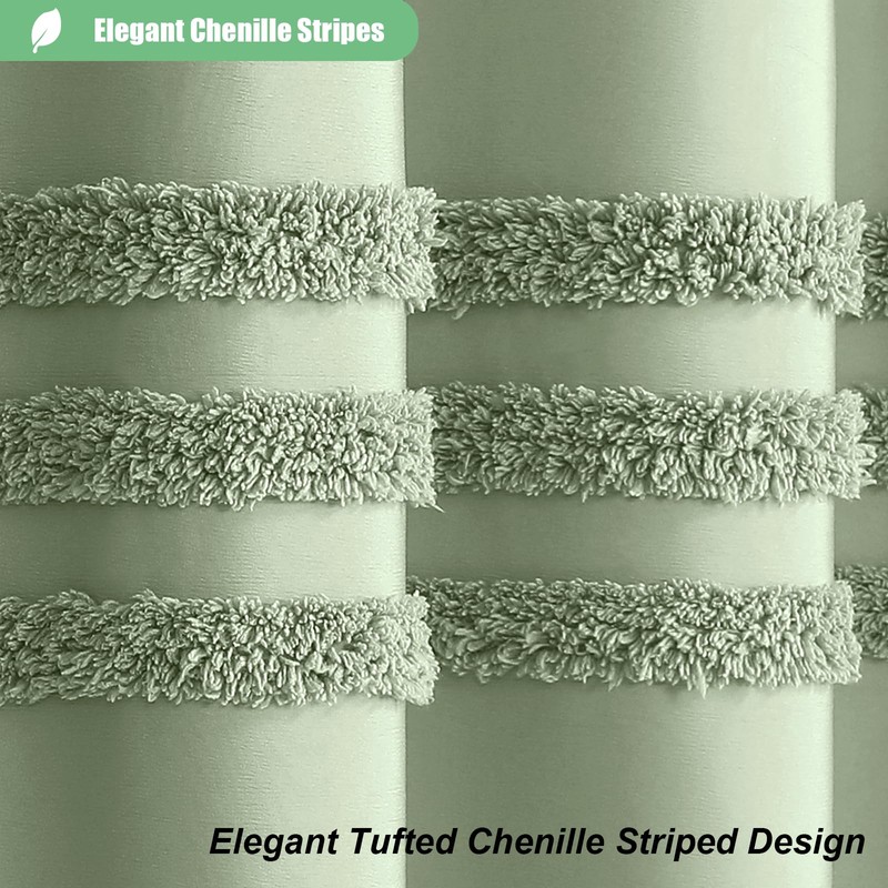 Dynamene Stall Fabric Shower Curtain - 54x78 Inches Long Tufted