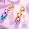 ZOIKOM Cartoon Anime Doll Cool Gradient Bear Keychain Cute Bag