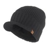 Kuyou Men's Knitted Beanie Hat with Visor Beanie Cap -