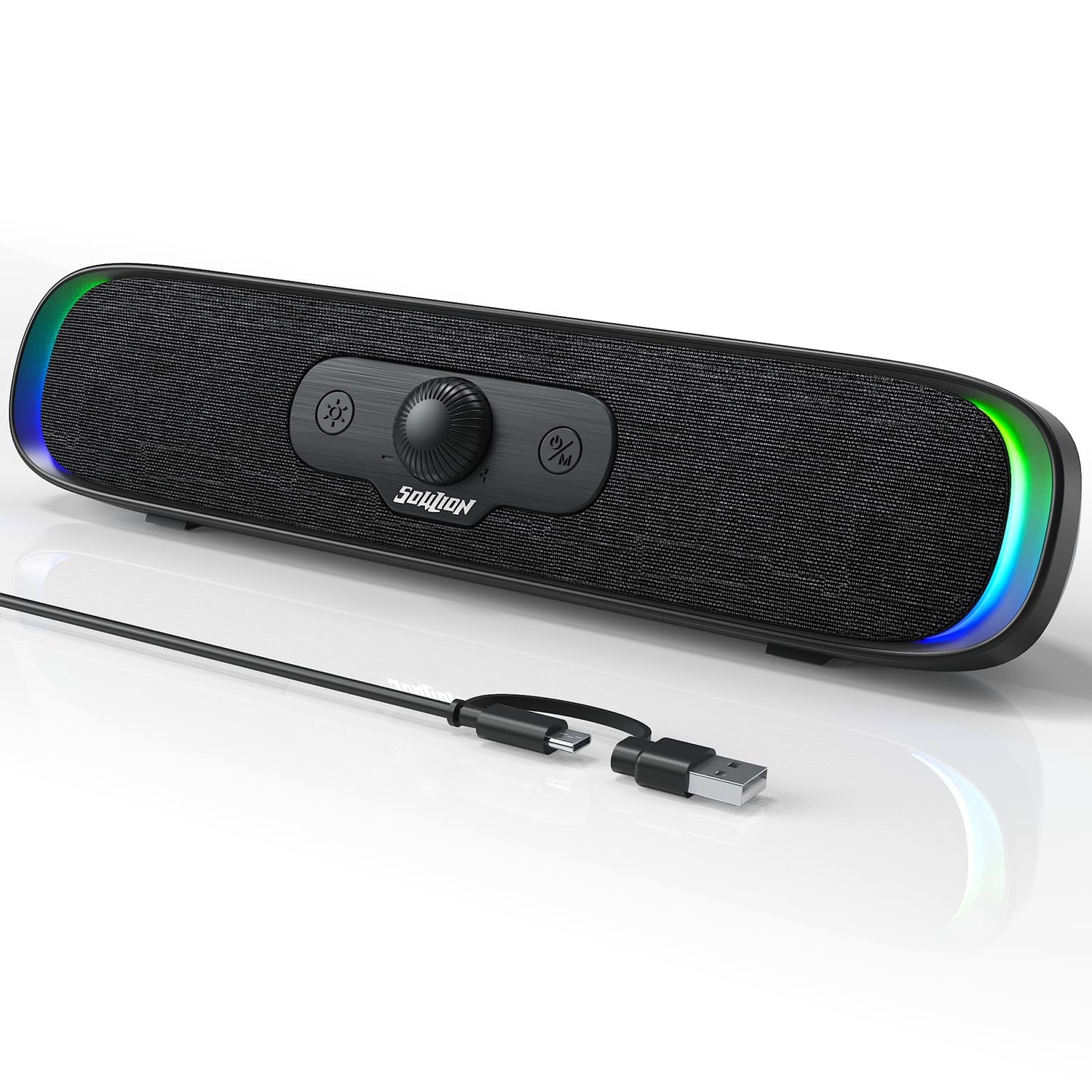 SOULION R200 Bluetooth Computer Speakers, Compact PC Speakers, USB C ...