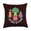 Gardening - Lettuce Be Calm Throw Pillow