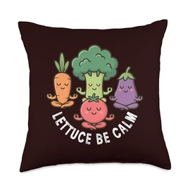 Gardening - Lettuce Be Calm Throw Pillow