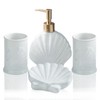 Bathroom Accessories Set, 4 Pcs Beach Seashells Ensemble Sets Ceramic