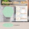 uxcell 4pcs Silicone Coasters for Drinks, Hexagon Cup Coasters Coffee