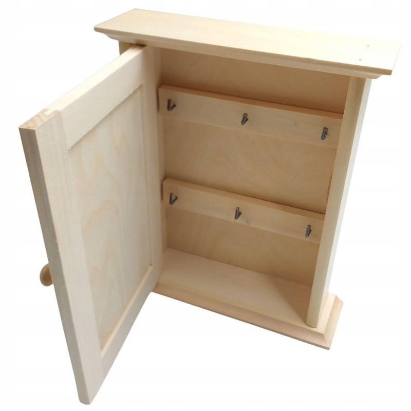 Wooden World - Wooden key cabinet with door key house