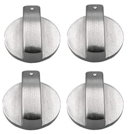 Jindizi 4 Packs 6mm Stove Knob,Zinc Alloy D-Shaped Control Knob Oven Switch Universal Stainless Steel Gas Stove Control Knobs for Oven Cooktop Gas Stove, Compatible with General Oven,Stove,Range 4Pcs