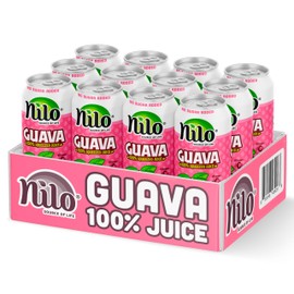 NILO Guava Juice | 100% Squeezed Guayaba Pink Guava | NO Sugar added | NOT From Concentrate | 10.8 oz (Pack of 12)