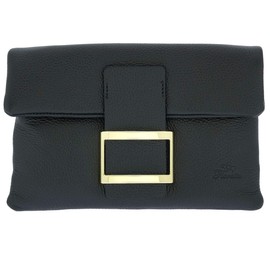 Fioretta Italian Genuine Leather Wristlet Crossbody Shoulder Bag Clutch Handbag For Women