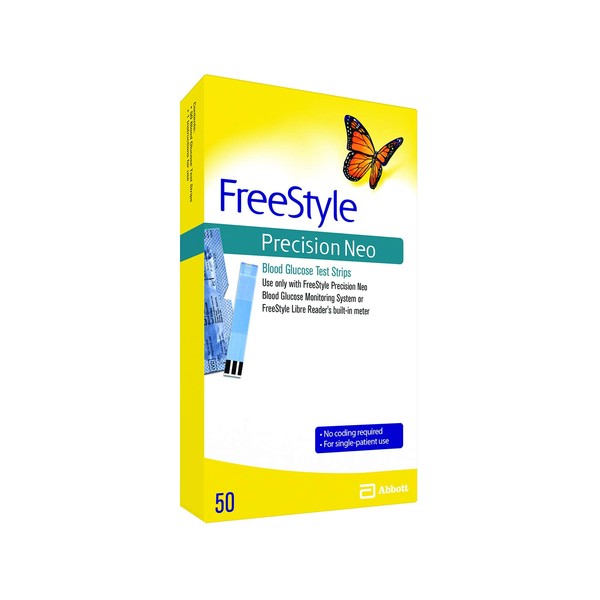 Freestyle Precision Neo Blood Glucose Test Strips, 50 Strips