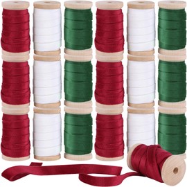 9 PCS Christmas Velvet Ribbon Bulk 3/8 inch x 45 Yards Velvet Christmas Bows Vintage Velvet Ribbon for Gift Wrapping, Xmas Tree Ornaments, Wreath Decor, Bows, Flower Bouquet, Home Wedding Decor