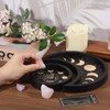 GLOBLELAND Crescent Moon Tray Crystal Holder Set for Stones Display
