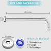 Nuodan Shower Arm with Flange, 24 Inches Wall Mount Replacement