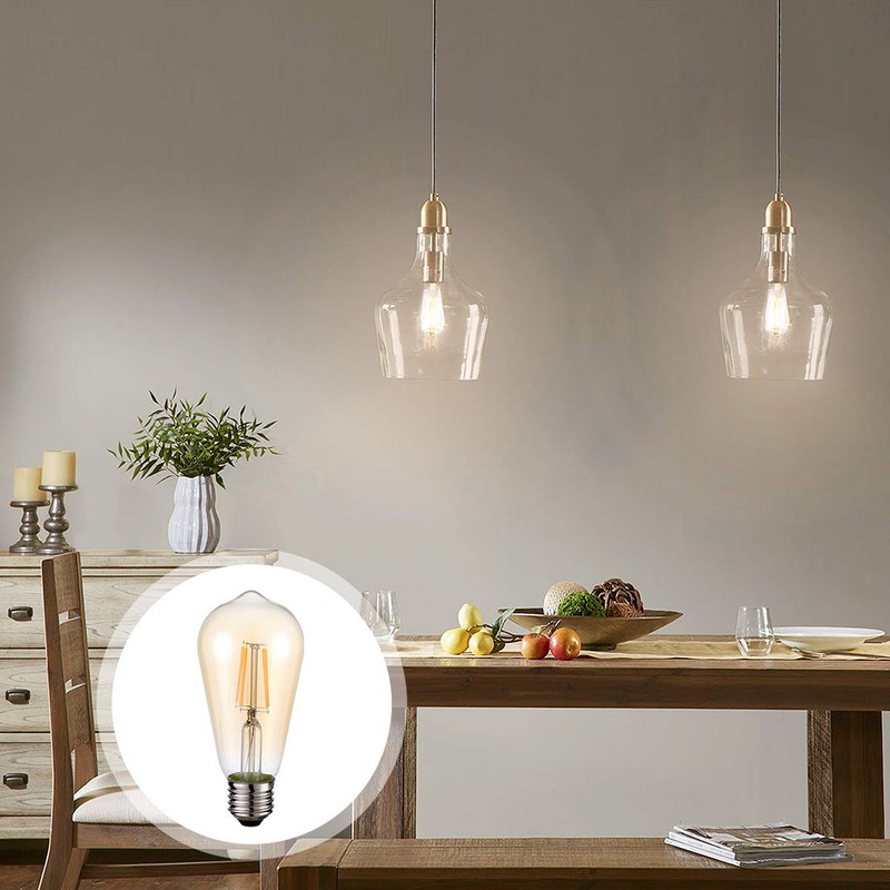 HESSION Vintage LED Edison Bulbs 4W ST58,Equivalent 60W,Dimmable,6 Pack E26