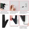 JINTANG Set of 10 Coat Hooks Black Matt Acoustic Panels