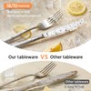 Kingstone Hammered Silverware Set, 20-Piece Flatware Set for 4, 18/10