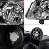 HECASA Pair Headlight Headlamp Chrome Housing Clear Lens Compatible With