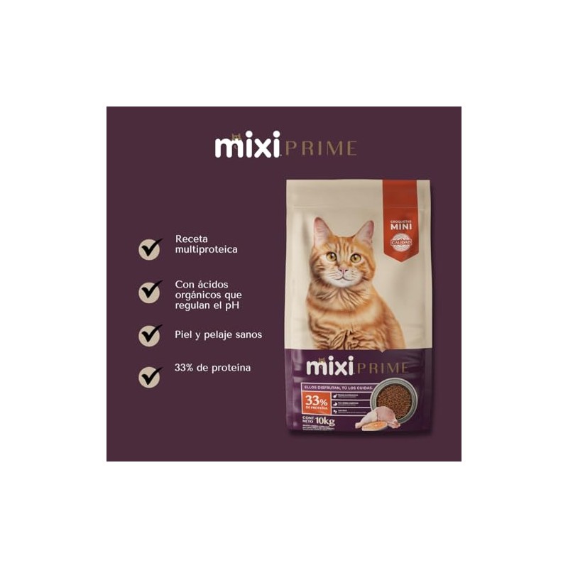 MIXI Prime croquetas para Gato Adulto 10 kg.