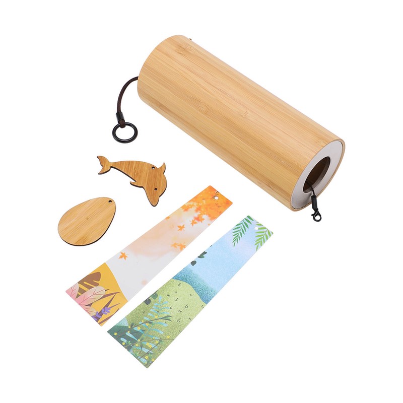 Bamboo Wind Chimes Metal Waterproof Japanese Chord Windchime Windbell for