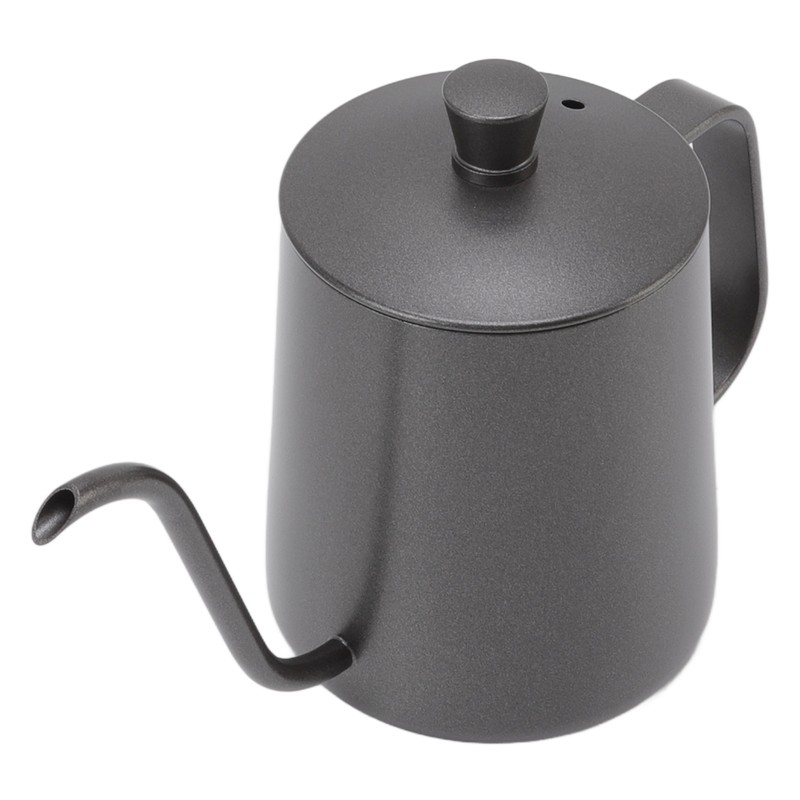 Long Narrow Coffee Kettle Black Stainless Steel Rustproof Small Pour